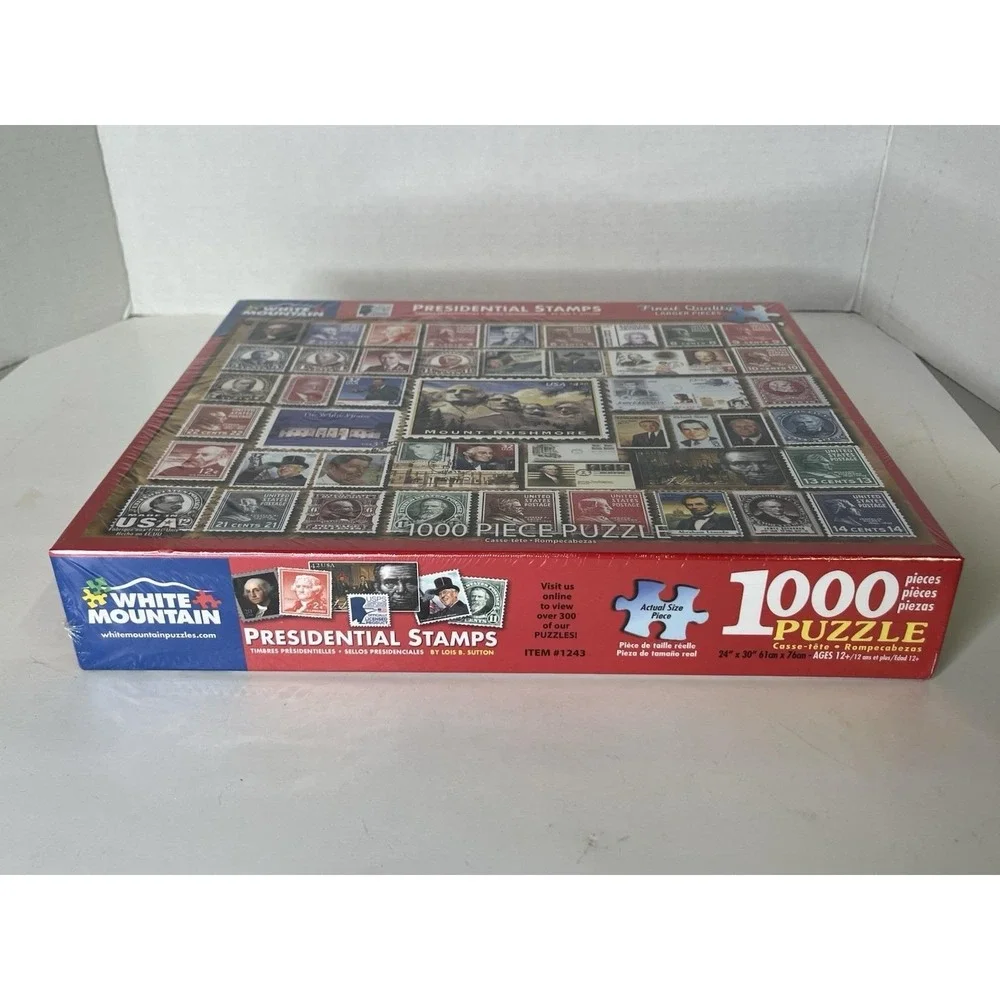Presidential Stamps Puzzle 1000 pieces White Mountain Puzzles NEW